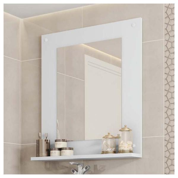 Painel Espelho Multifuncional Banheiro Branco Clean Caemmun Imagem de Painel Espelho Multifuncional Banheiro Branco Clean Caemmun