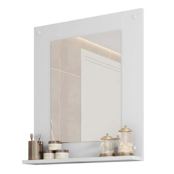 Imagem de Painel Espelho Multifuncional Banheiro Branco Clean Caemmun