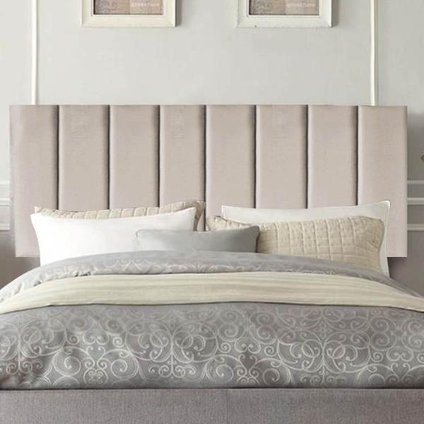 Imagem de Painel Estofada Carla 100cm Solteiro Para Cama Box Quarto Suede Bege - Gat Magazine