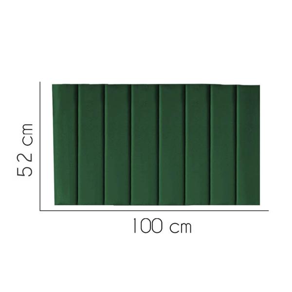 Imagem de Painel Estofada Carla 100CM Solteiro Suede Verde - D A DECOR