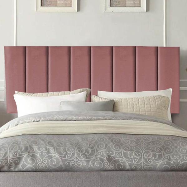 Imagem de Painel Estofada Carla 90cm Solteiro Para Cama Box Quarto Suede Rose Gold - Gat Magazine