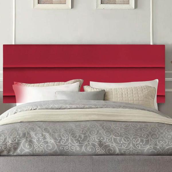 Imagem de Painel Estofada Turim 100 cm Solteiro Quarto para Cama Box material sintético Vermelho - KDAcanto Móveis