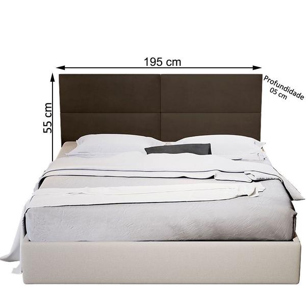 Imagem de Painel Estofado Para Cama King Seleta 195 cm