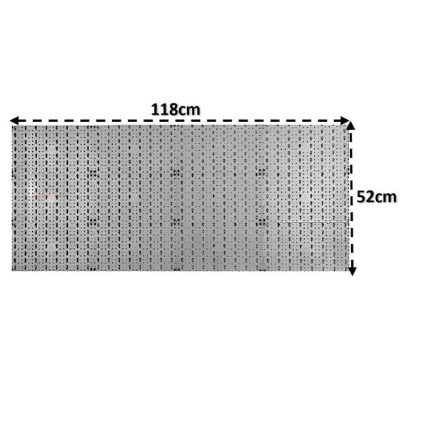 Imagem de Painel Expositor De Ferramentas Modular 118cm x 52cm Em Plástico Perfurado Com 48 Ganchos Parede Cinza - AMZ