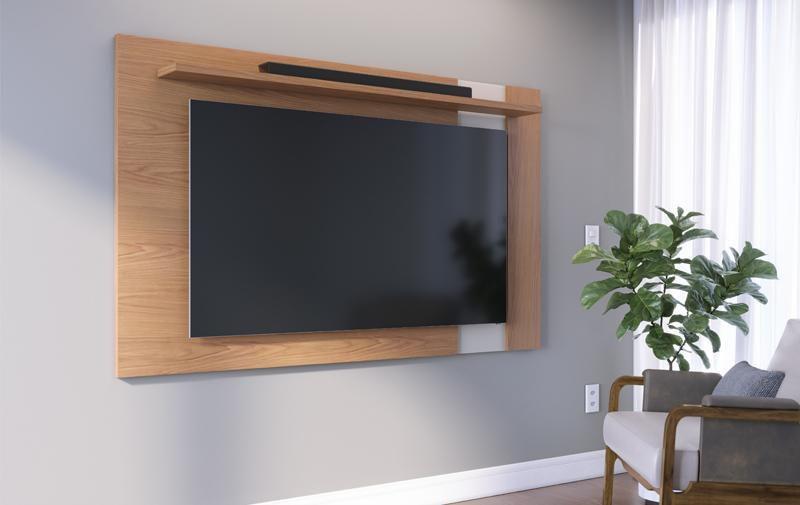 Imagem de Painel Extensível Leme para TV até 70” Freijo/Off White Matte - Colibri