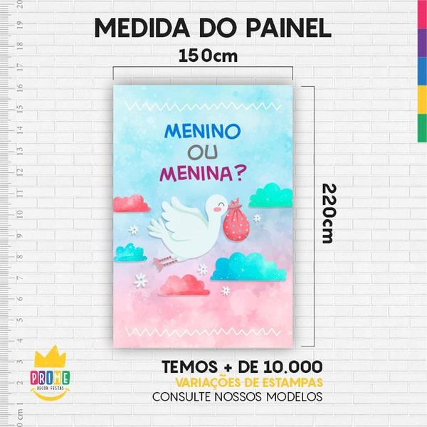 Imagem de Painel Festa Chá Revelação Lateral Casadinho 1,50 X 2,20