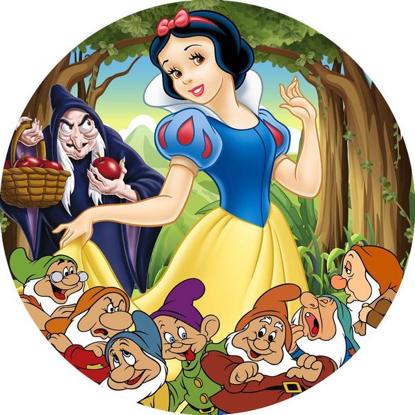 Imagem de Painel Festa Decoração Redondo Sublimado Branca de Neve 03 1,50X1,50