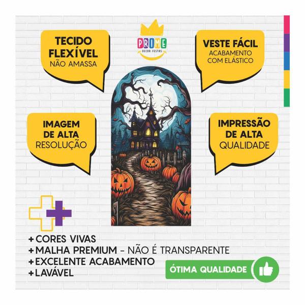 Imagem de Painel Festa Decorativo Romano Halloween 3D 200X100Cm