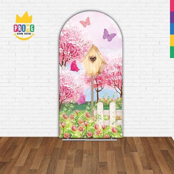 Imagem de Painel Festa Decorativo Romano Jardim Encantado 3D 180Cm X