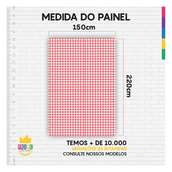 Painel Festa Lateral Xadrez Casadinho 1,50M X 2,20M - Prime Decor House Imagem de Painel Festa Lateral Xadrez Casadinho 1,50M X 2,20M