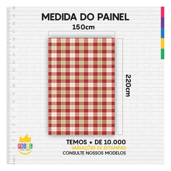 Imagem de Painel Festa Lateral Xadrez Casadinho 1,50M X 2,20M