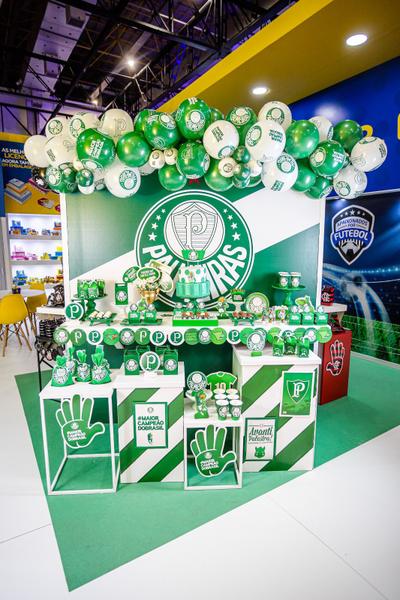 Painel festa PALMEIRAS decoração aniversário TNT 1,40m - FESTCOLLOR Imagem de Painel festa PALMEIRAS decoração aniversário TNT 1,40m