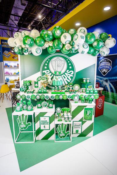 Painel festa PALMEIRAS decoração aniversário TNT 1,40m - FESTCOLLOR Imagem de Painel festa PALMEIRAS decoração aniversário TNT 1,40m