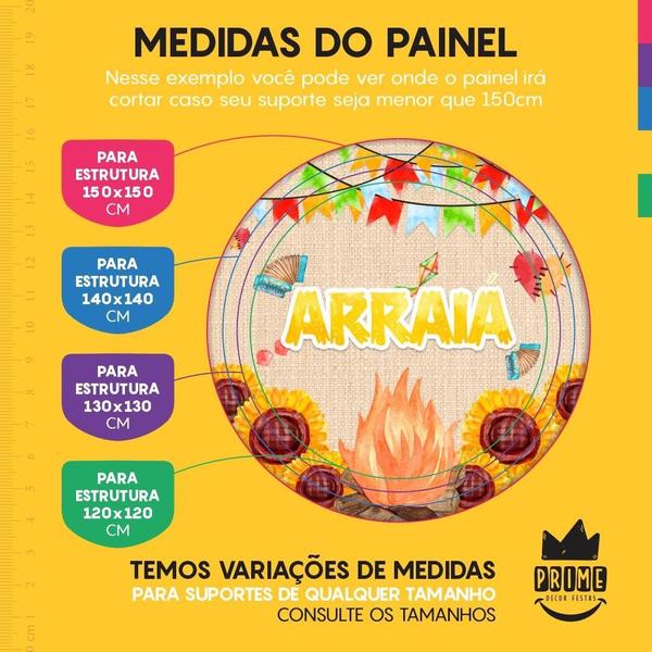 Imagem de Painel Festa Redondo 3D Em Tecido 1,50M X 1,50M