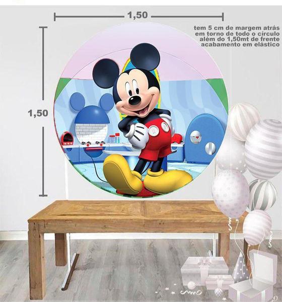 Imagem de Painel Festa Redondo 3d mickey mouse Sublimação 1,50M - Fantasia Bras