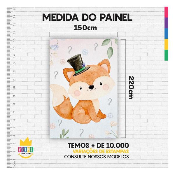 Imagem de Painel Festa Retangular 3D Chá Revelação Casadinho 1,50M X