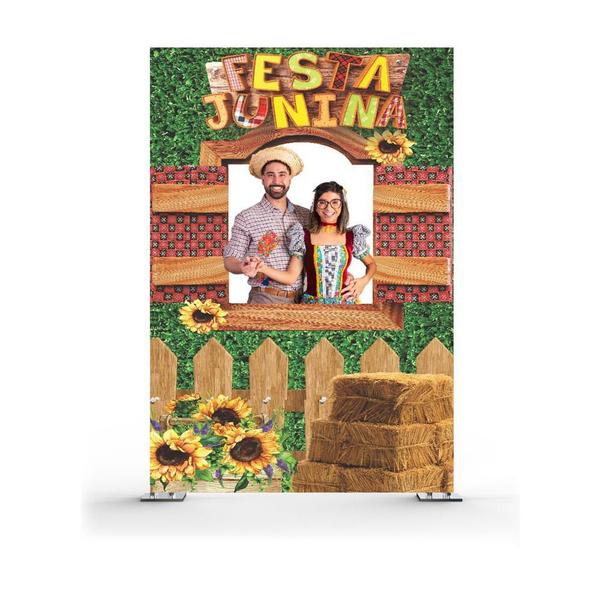 Imagem de Painel Festa Retangular Interativo 3D Festa Junina Corte A