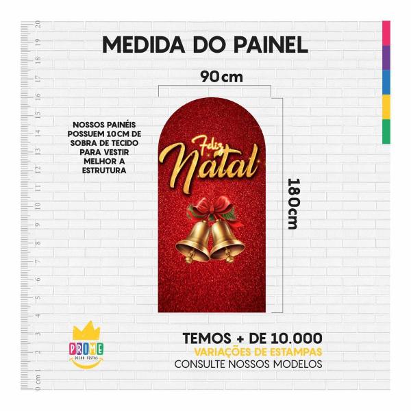 Imagem de Painel Festa Romano Natal 3D Decorativo Tecido 180 X 90 Cm