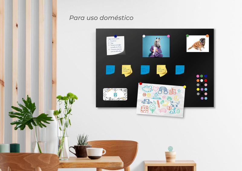 Imagem de Painel Fotos, Notas + 24 Imãs + Tecnologia 45X70 - Preto