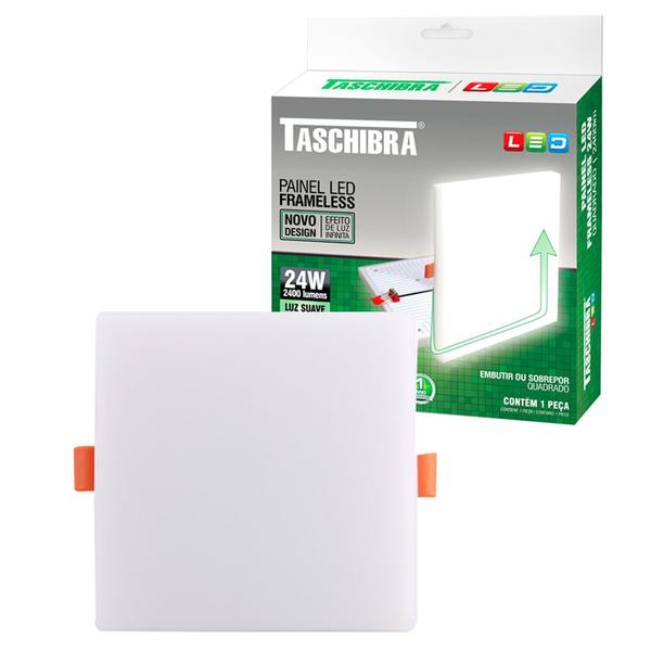 Imagem de Painel Frameless 24w Led Taschibra Iluminação 4000k - C/2pçs