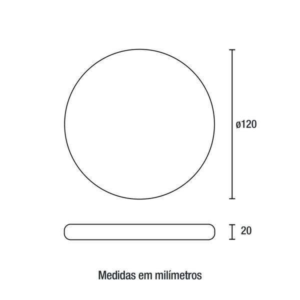 Imagem de Painel Frameless Redondo 17W Branco Quente 3.000K - Blumenau