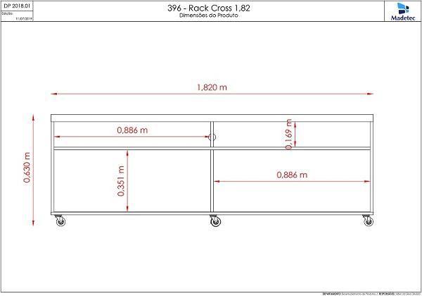 Imagem de Painel Frizz Cross para TV de até 65 polegadas -  CEDRO (NATURALE) / OFF WHITE - Madetec