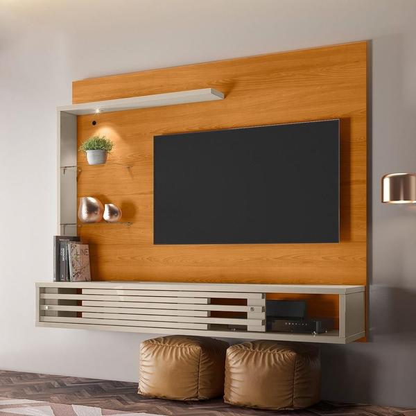 Imagem de Painel Frizz Select para TV de até 50 polegadas - Cinamomo / Off White - Madetec