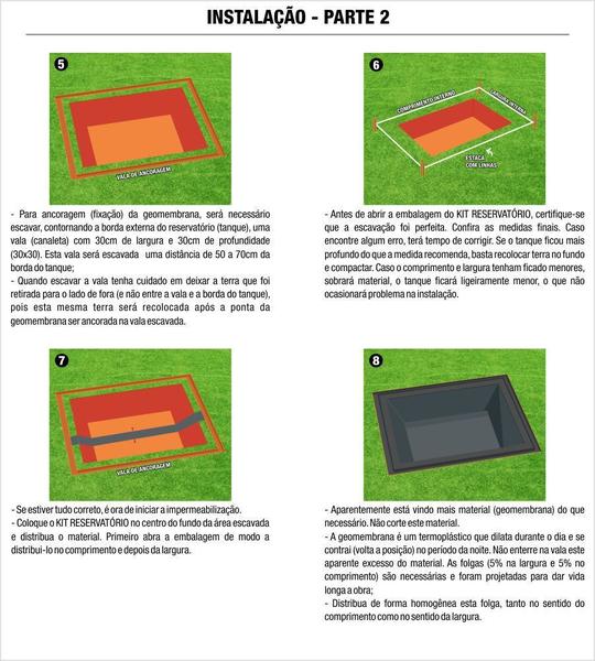 Imagem de Painel geomembrana 0,8mm- 8,00 x  8,00 (64,00mts)