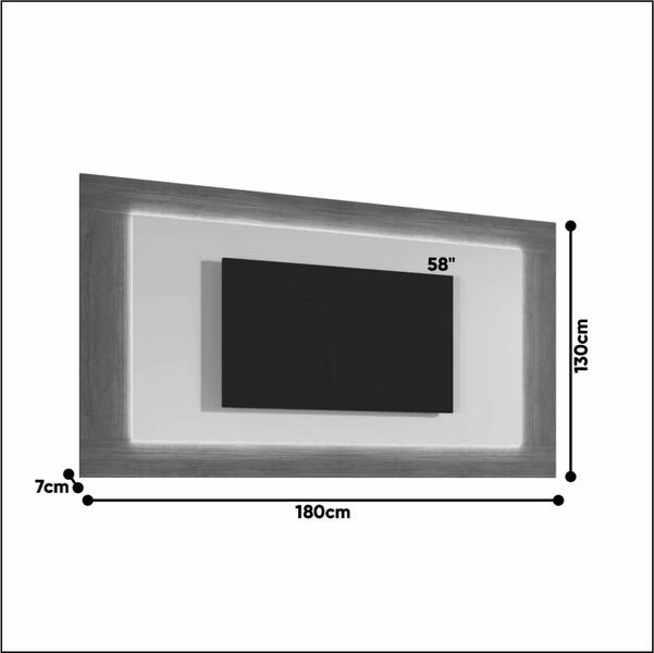 Imagem de Painel Grecia 1,80x1,30m Com Led para Tv 65"