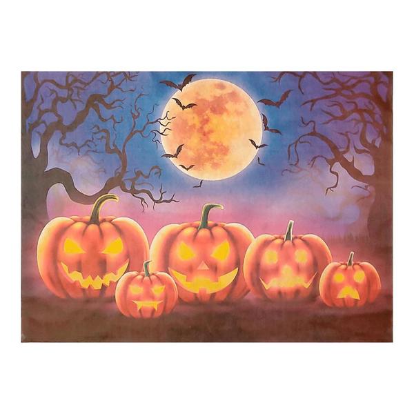 Imagem de Painel Halloween TNT Aboboras Pumpkin Malvadas 1,40m x 1,00