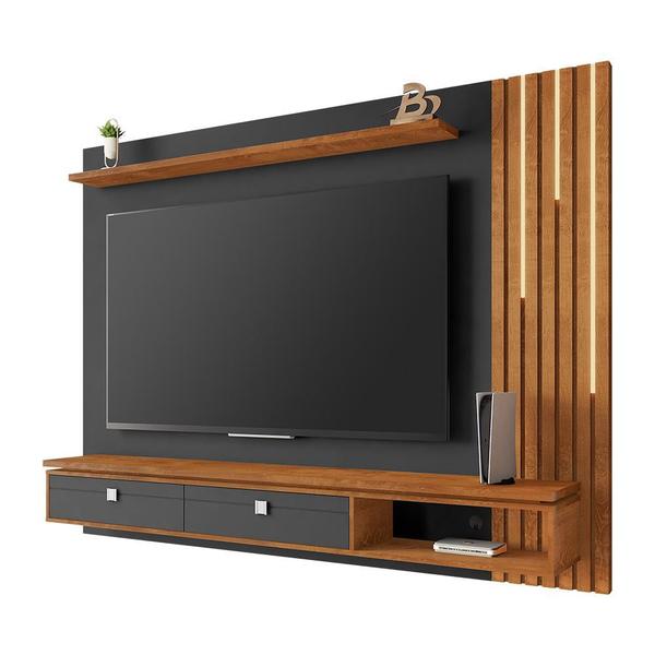 Painel Hanover Para TV até 75" Polegadas com Fita de Led - Móveis Bechara Imagem de Painel Hanover Para TV até 75" Polegadas com Fita de Led