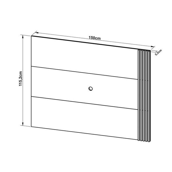 Imagem de Painel Home p/TV até 42 Polegadas PL3004 Ripado 115x150cm Natural/Off White - Tecno Mobili