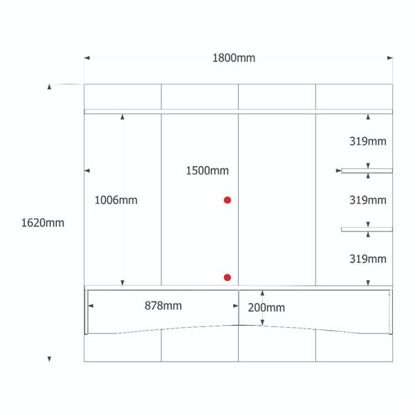 Imagem de Painel Home para Tv até 65 Polegadas Europa Off White e Tauari Ripado 180cm