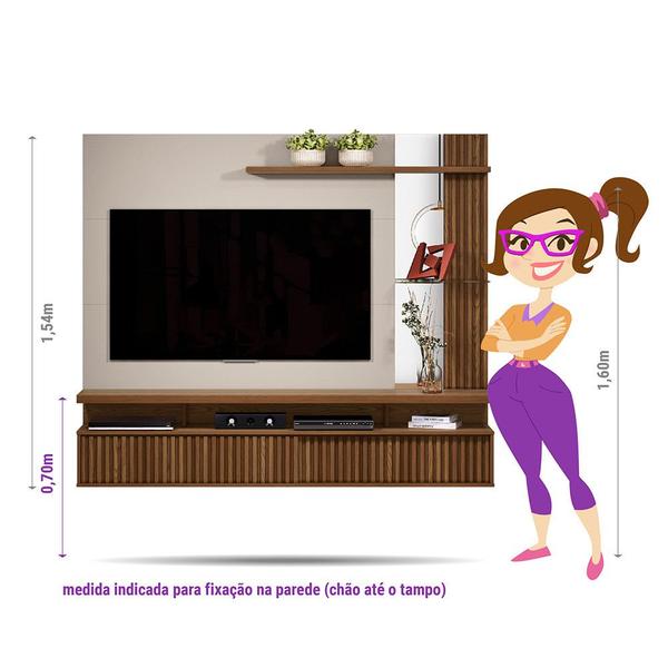 Imagem de Painel Home Ripado para TV até 60 Polegadas Maragogi Linea Brasil