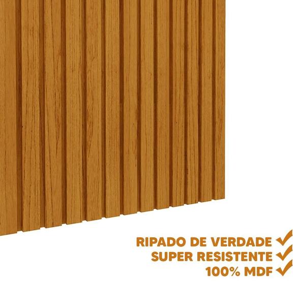 Imagem de Painel Home Ripado TV Até 75 Polegadas Com LED Naturale Notório Shop JM