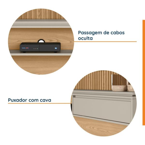 Imagem de Painel Home Samambaia Para TV até 65 Polegadas Sem Kit LED CabeCasa MadeiraMadeira