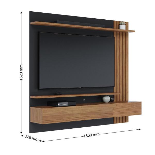 Painel Home Suspenso 3 Portas Tv's 70" Juriti - Colibri Imagem de Painel Home Suspenso 3 Portas Tv's 70" Juriti
