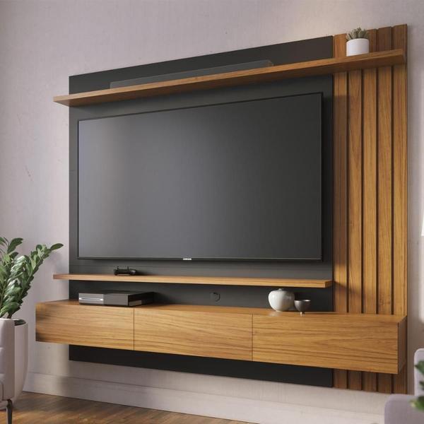 Painel Home Suspenso 3 Portas Tv's 70" Juriti - Colibri Imagem de Painel Home Suspenso 3 Portas Tv's 70" Juriti
