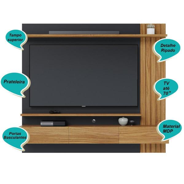 Painel Home Suspenso 3 Portas Tv's 70" Juriti - Colibri Imagem de Painel Home Suspenso 3 Portas Tv's 70" Juriti