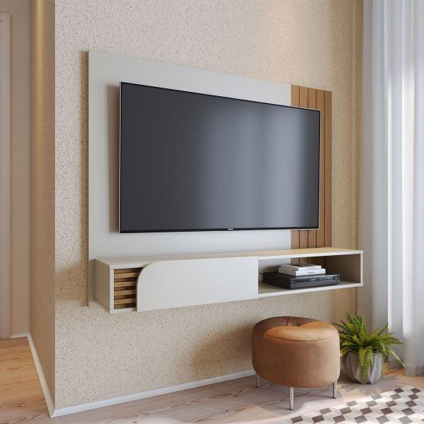 Imagem de Painel Home Suspenso para TV até 60 Pol com Nicho 136x108cm Jurerê Colibri