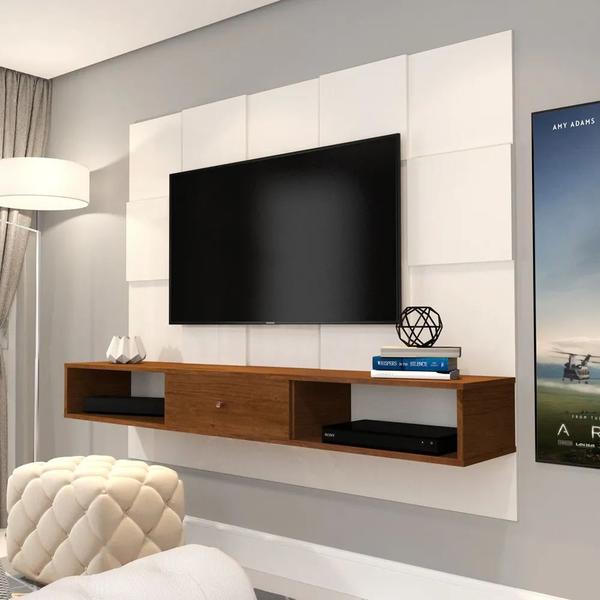 Imagem de Painel jb 5025 - luxo - perola/caramelo - tv até 55 polegadas - jb bechara