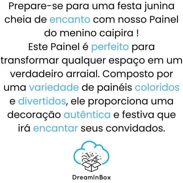 Imagem de painel junino menino caipira decoração festa junina sao joao - Piffer