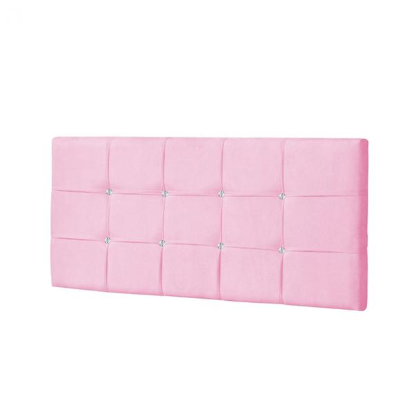 Imagem de Painel King Strass Jordania 195 CM Suede Rosa - D A Decor