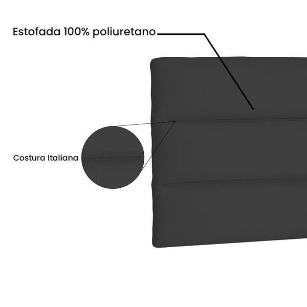 Imagem de Painel La Italiana Suede Preto Casal - Spezzia