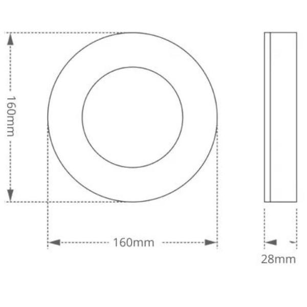 Imagem de Painel Led 12w Redondo  Sob 3000k