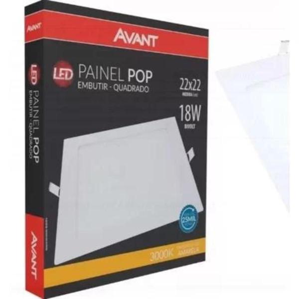 Imagem de Painel Led 18w Embutir Branco 3000k Avant