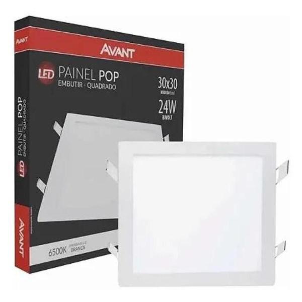 Imagem de Painel Led 24w Embutir Branco 3000k Avant