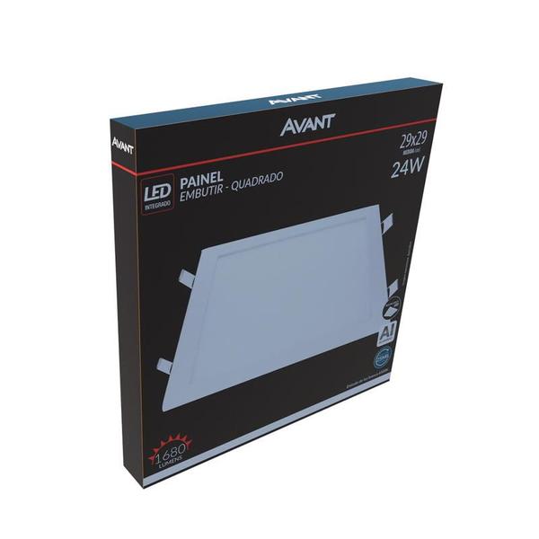 Imagem de Painel Led Avant Pop Embutir 24w 6500k Quadrado 29x29 Branco