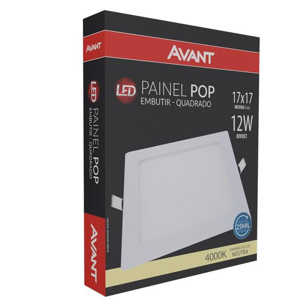 Imagem de Painel Led Avant POP Quadrado Sobrepor 4000K