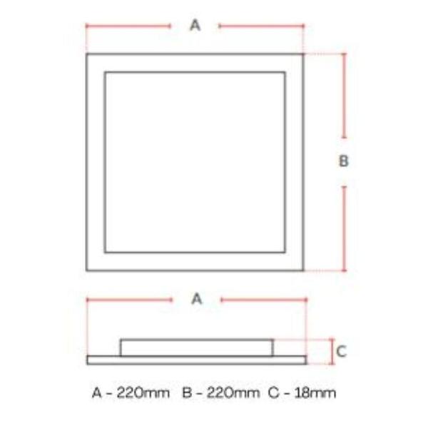 Imagem de Painel Led Avant Quadrado Embutir 18w 3000k Bivolt 5 Un